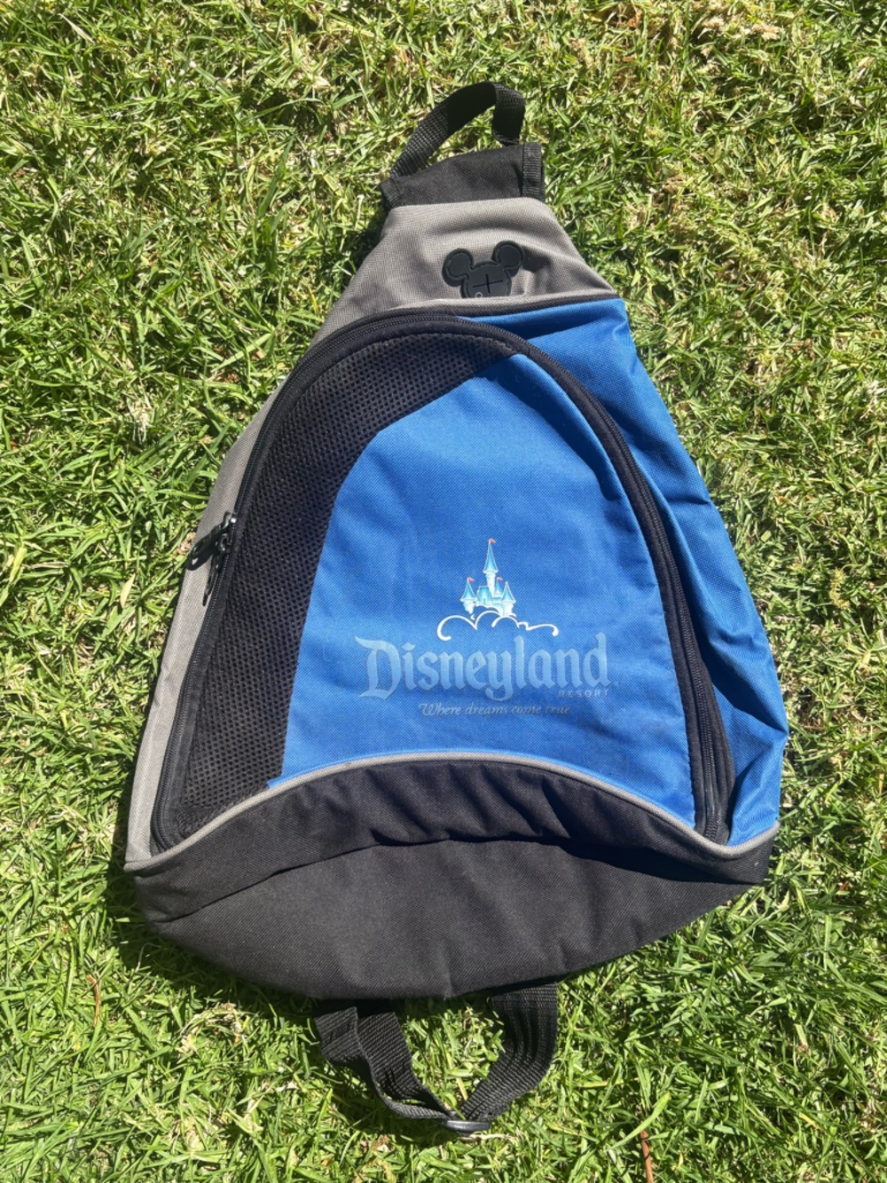 Disney Blue, Black and Gray Sling Backpack